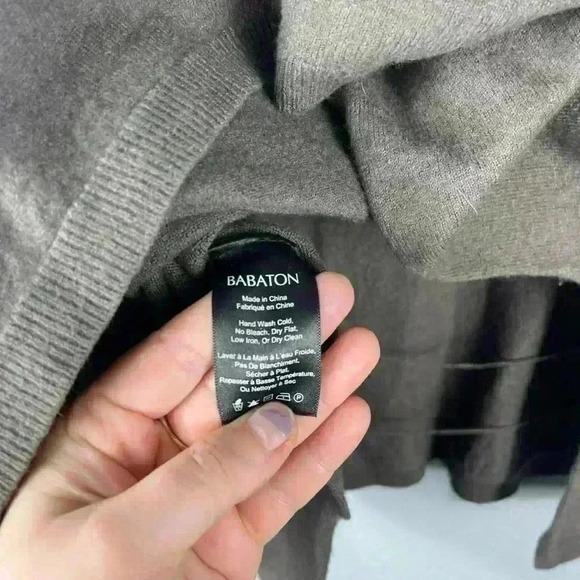 Aritzia Babaton Linen Wool Blend Baylor V-neck Long Sleeve Sweater Green XXS/XS - Picture 11 of 12